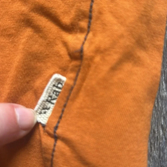Rab T Shirt Mens Large orange Logo Short Sleeve Tee Outdoor Hike - Picture 4 of 9